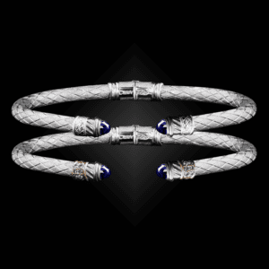 202 Lab Created Sapphire Caerleon two Classica Cuff Bracelet Builder