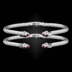 203 Lab Created Pink Sapphire Caerleon two Natura Cuff Bracelet Builder