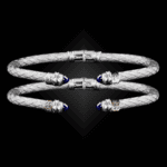 203 Lab Created Sapphire Caerleon two Natura Cuff Bracelet Builder
