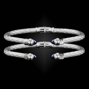 203 Lab Created Sapphire Caerleon two Natura Cuff Bracelet Builder