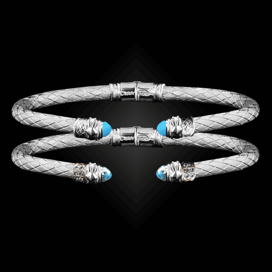 203 Sky Blue Topaz Caerleon two Natura Cuff Bracelet Builder