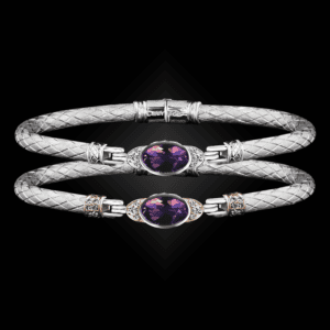 301 Amethyst Caerleon two Elegante Bangle Bracelet Builder