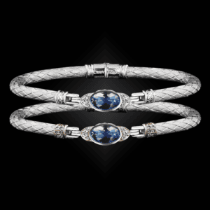 301 Blue Topaz Caerleon two Elegante Bangle Bracelet Builder