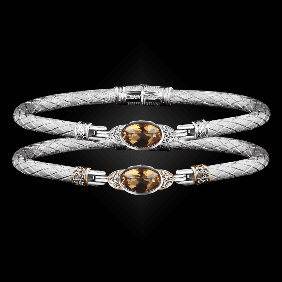 301 Citrine Caerleon two Elegante Bangle Bracelet Builder