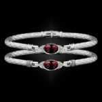 301 Garnet Caerleon two Elegante Bangle Bracelet Builder