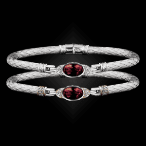 301 Garnet Caerleon two Elegante Bangle Bracelet Builder