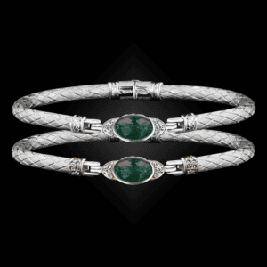 301 Onyx Green Caerleon two Elegante Bangle Bracelet Builder