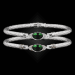 301 Lab Created Emerald Caerleon two Elegante Bangle Bracelet Builder