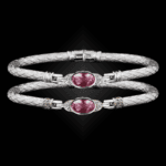 301 Lab Created Pink Sapphire Caerleon two Elegante Bangle Bracelet Builder