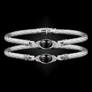 301 Lab Created Alexandrite Caerleon two Elegante Bangle Bracelet Builder