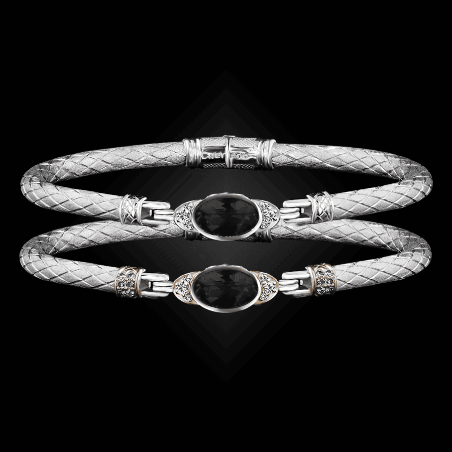 301 Onyx Black Caerleon two Elegante Bangle Bracelet Builder