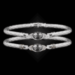 301 White Topaz Caerleon two Elegante Bangle Bracelet Builder