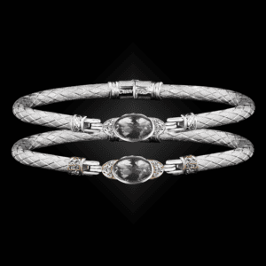 301 White Topaz Caerleon two Elegante Bangle Bracelet Builder
