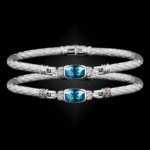 302 Blue Topaz Caerleon two Classica Bangle Bracelet Builder