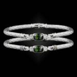 302 Lab Created Emerald Caerleon two Classica Bangle Bracelet Builder