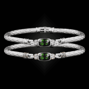 302 Lab Created Emerald Caerleon two Classica Bangle Bracelet Builder