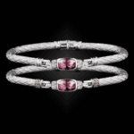 302 Lab Created Pink Sapphire Caerleon two Classica Bangle Bracelet Builder