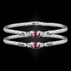 302 Lab Created Pink Sapphire Caerleon two Classica Bangle Bracelet Builder