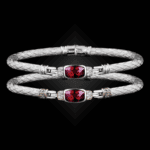 302 Lab Created Ruby Caerleon two Classica Bangle Bracelet Builder