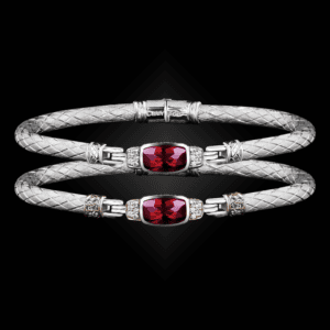 302 Lab Created Ruby Caerleon two Classica Bangle Bracelet Builder