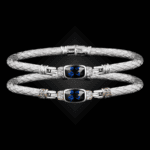 302 Lab Created Blue Sapphire Caerleon two Classica Bangle Bracelet Builder