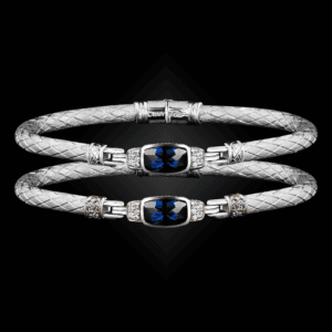 302 Lab Created Blue Sapphire Caerleon two Classica Bangle Bracelet Builder