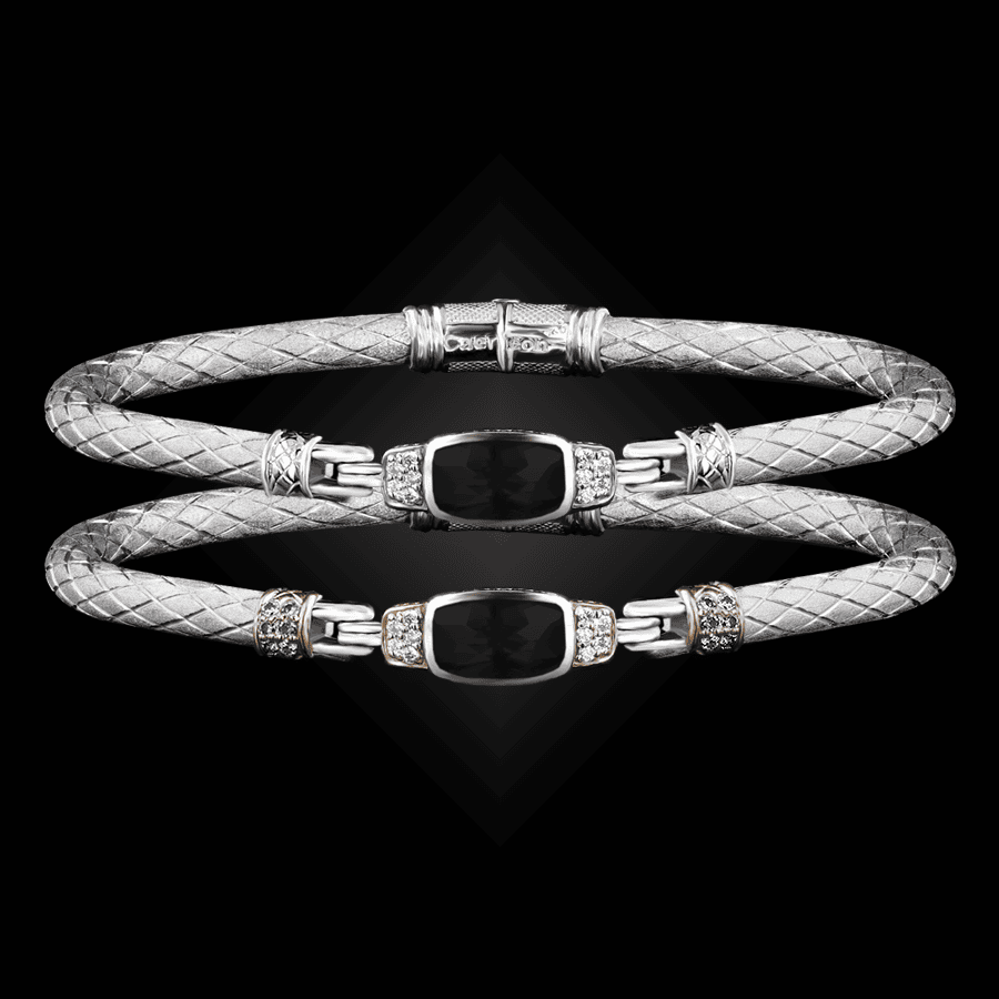 302 Onyx Black Caerleon two Classica Bangle Bracelet Builder