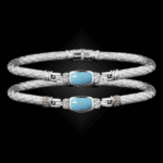 302 Reconstituted Turquoise Caerleon two Classica Bangle Bracelet Builder