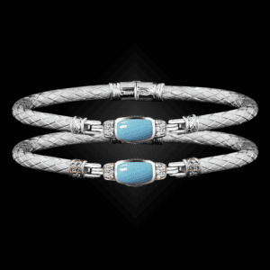 302 Reconstituted Turquoise Caerleon two Classica Bangle Bracelet Builder