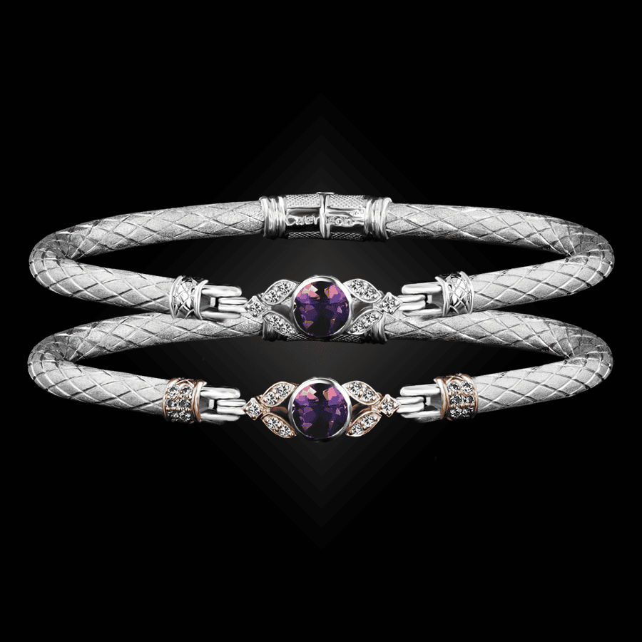 303 Amethyst Caerleon two Natura Bangle Bracelet Builder