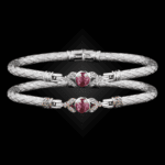 303 Lab Created Pink Sapphire Caerleon two Natura Bangle Bracelet Builder