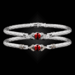 303 Lab Created Ruby Caerleon two Natura Bangle Bracelet Builder