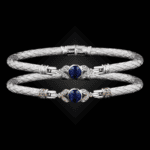 303 Lab Created Blue Sapphire Caerleon two Natura Bangle Bracelet Builder