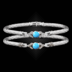 303 Reconstituted Turquoise Caerleon two Natura Bangle Bracelet Builder