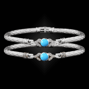 303 Reconstituted Turquoise Caerleon two Natura Bangle Bracelet Builder