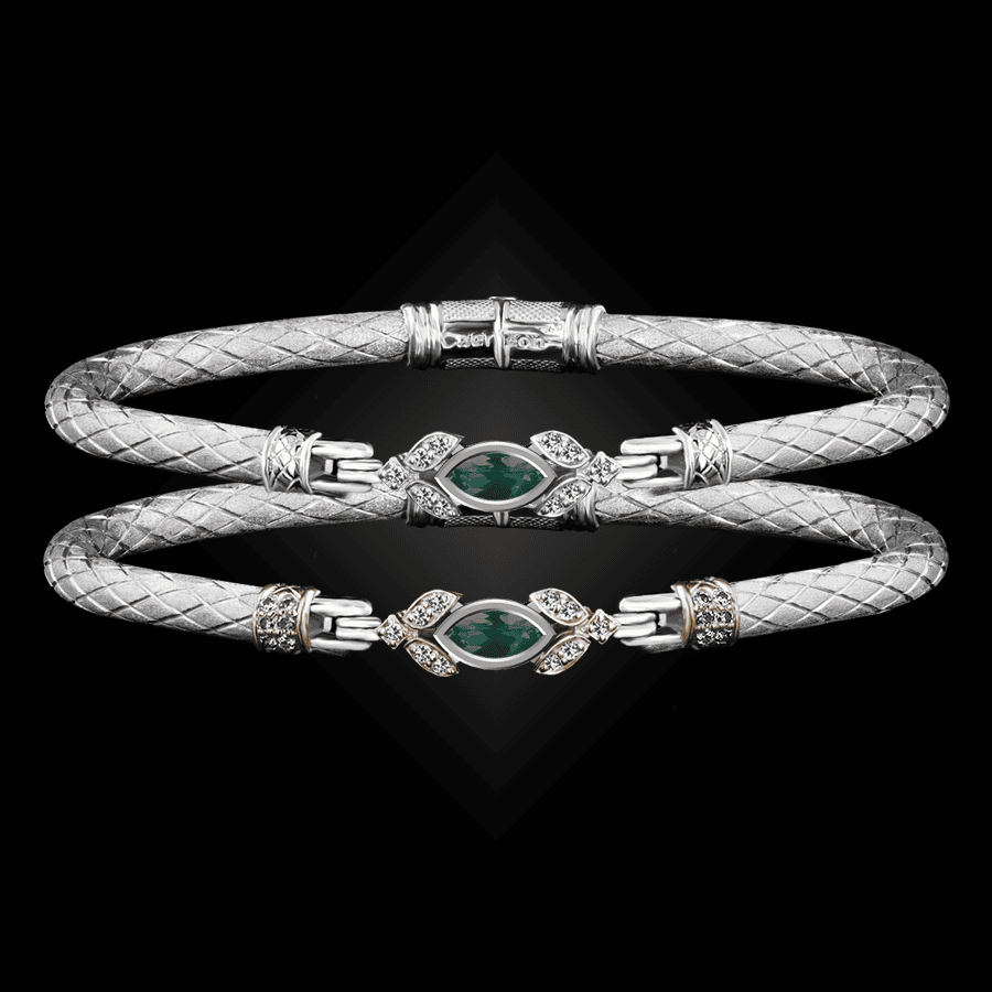 304 Onyx Green Caerleon two Marchesa Bangle Bracelet Builder