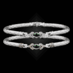 304 Lab Emerald Caerleon two Marchesa Bangle Bracelet Builder