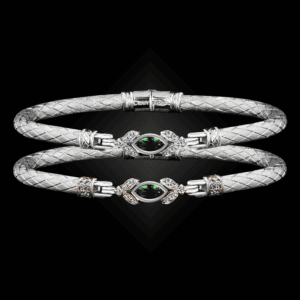 304 Lab Emerald Caerleon two Marchesa Bangle Bracelet Builder