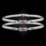 304 Lab Pink Sapphire Caerleon two Marchesa Bangle Bracelet Builder
