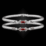 304 Lab Ruby Caerleon two Marchesa Bangle Bracelet Builder