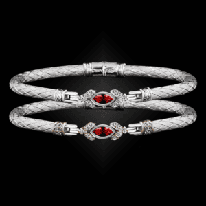 304 Lab Ruby Caerleon two Marchesa Bangle Bracelet Builder