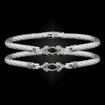 304 Onyx Black Caerleon two Marchesa Bangle Bracelet Builder