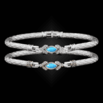 304 Recon Turquoise Caerleon two Marchesa Bangle Bracelet Builder