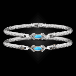 304 Recon Turquoise Caerleon two Marchesa Bangle Bracelet Builder