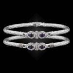 305 Amethyst Caerleon two La Pera Bangle Bracelet Builder