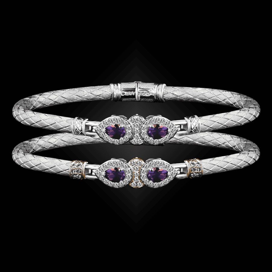 305 Amethyst Caerleon two La Pera Bangle Bracelet Builder