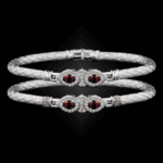 305 Garnet Caerleon two La Pera Bangle Bracelet Builder
