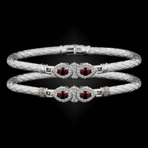 305 Garnet Caerleon two La Pera Bangle Bracelet Builder