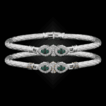 305 Onyx Green Caerleon two La Pera Bangle Bracelet Builder
