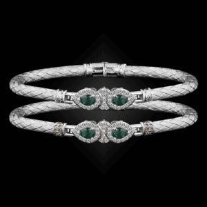 305 Onyx Green Caerleon two La Pera Bangle Bracelet Builder